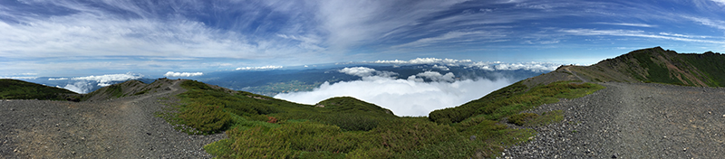 View from the summit of Mount Yotei 