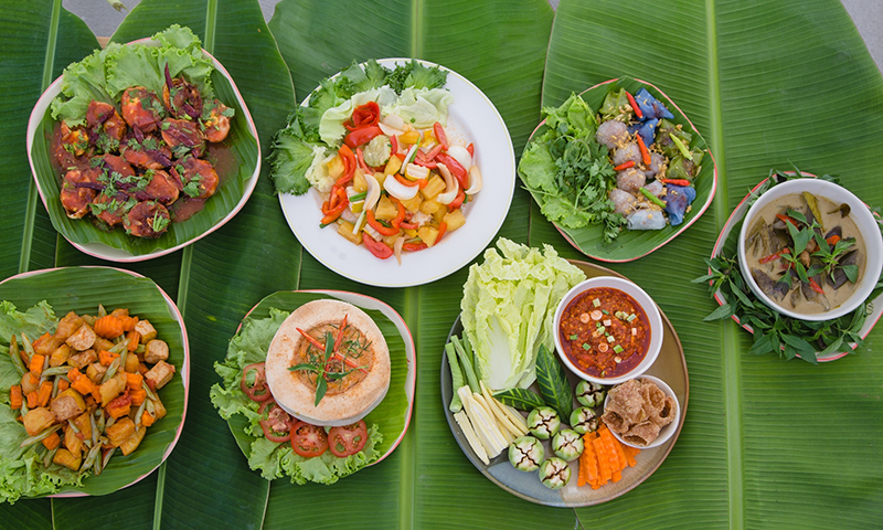 museflower-retreat-spa-chiang-rai-vegetarian-cuisine-buffet-copy