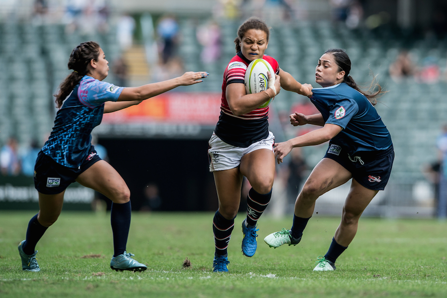 2015 Asia Rugby Sevens Qualifier Day 2 - Women's Pool Games at Hong Kong Stadium on 8 Nov. 2015