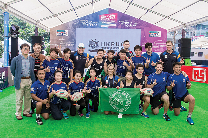 Hong Kong Sevens Central community foundatrion activities of Cathay Pacific / HSBC Hong Kong Sevens 2017 at Chater Garden, Central, Hong Kong on 4 April 2017, Hong Kong China Photo by : Ike Li / ikeimages