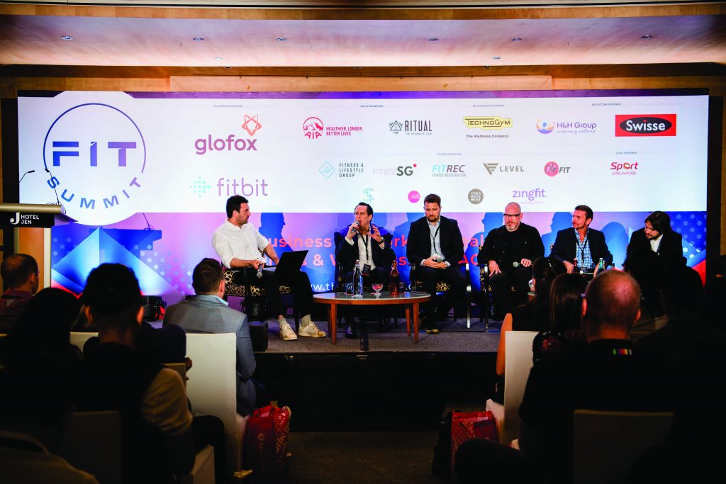 A panel of speakers at Asia Fitness and Wellness Summit event