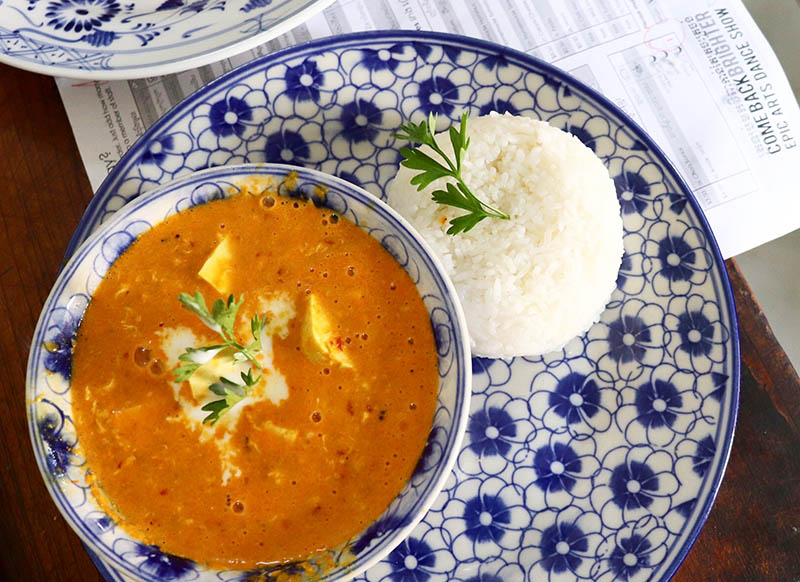 A bowl of curry at Epic Arts Cafe in Kampot, Cambodia.