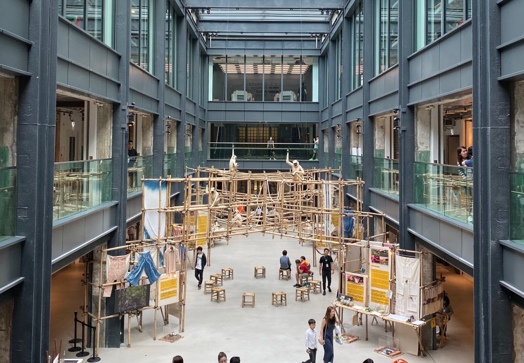 An interior shot of The Mills, a converted textile mill in Hong Kong. 