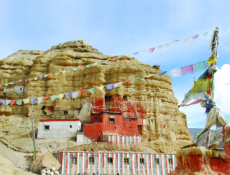 A cliff face in Nepal, a popular travel destination for solo female travellers in Asia