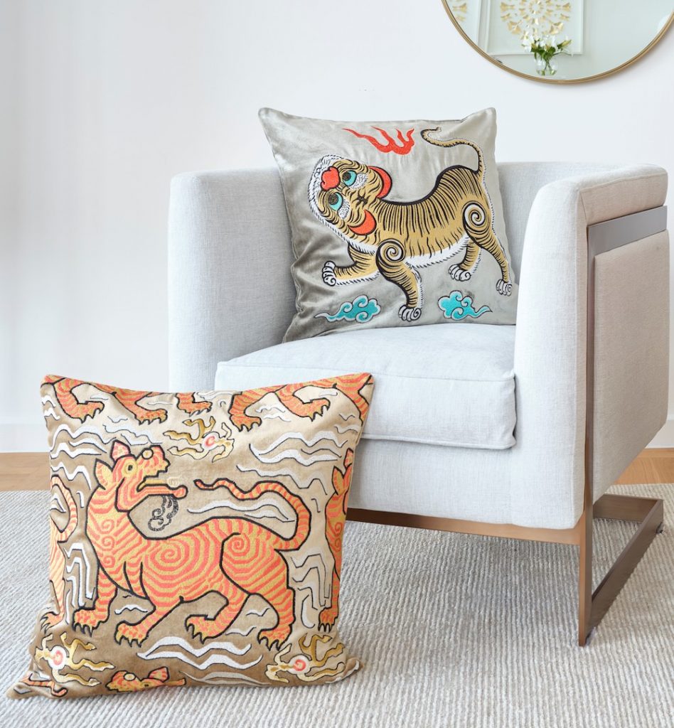 Indigo Living tiger cushions